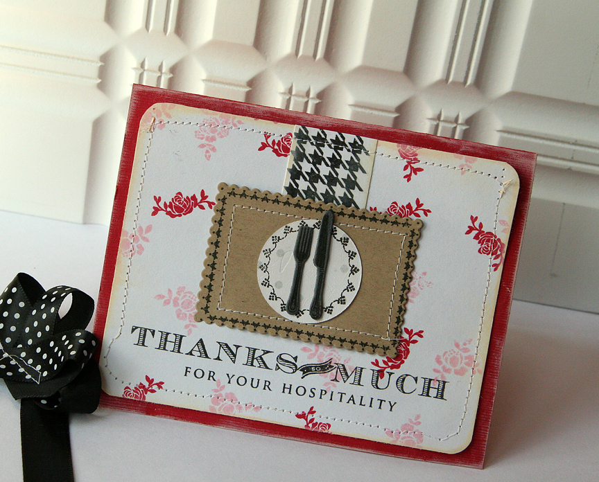 Stamps: Table Service<br />
Ink: Pure Poppy by PTI, Chewing Gum (pink) by JBS, True Black by...