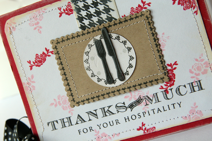 Stamps: Table Service<br />
Ink: Pure Poppy by PTI, Chewing Gum (pink) by JBS, True Black by...