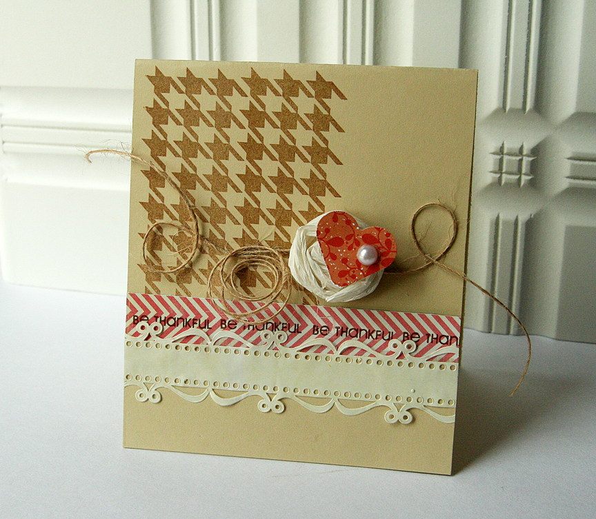 Stamps: Background Basics: Houndstooth, Tag-its #7<br />
Ink: Dark Chocolate, True Black<br />...