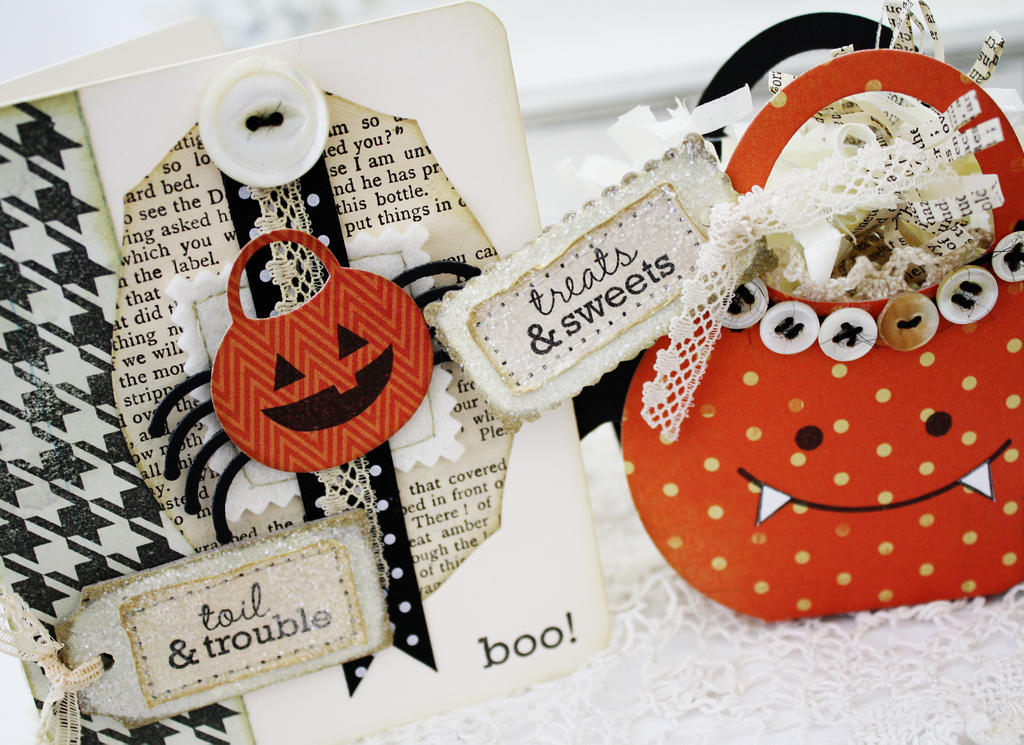 Papertrey Ink Supplies Used:<br />
Stamps:<br />
Background Basics:  Houndstooth, Halloween...