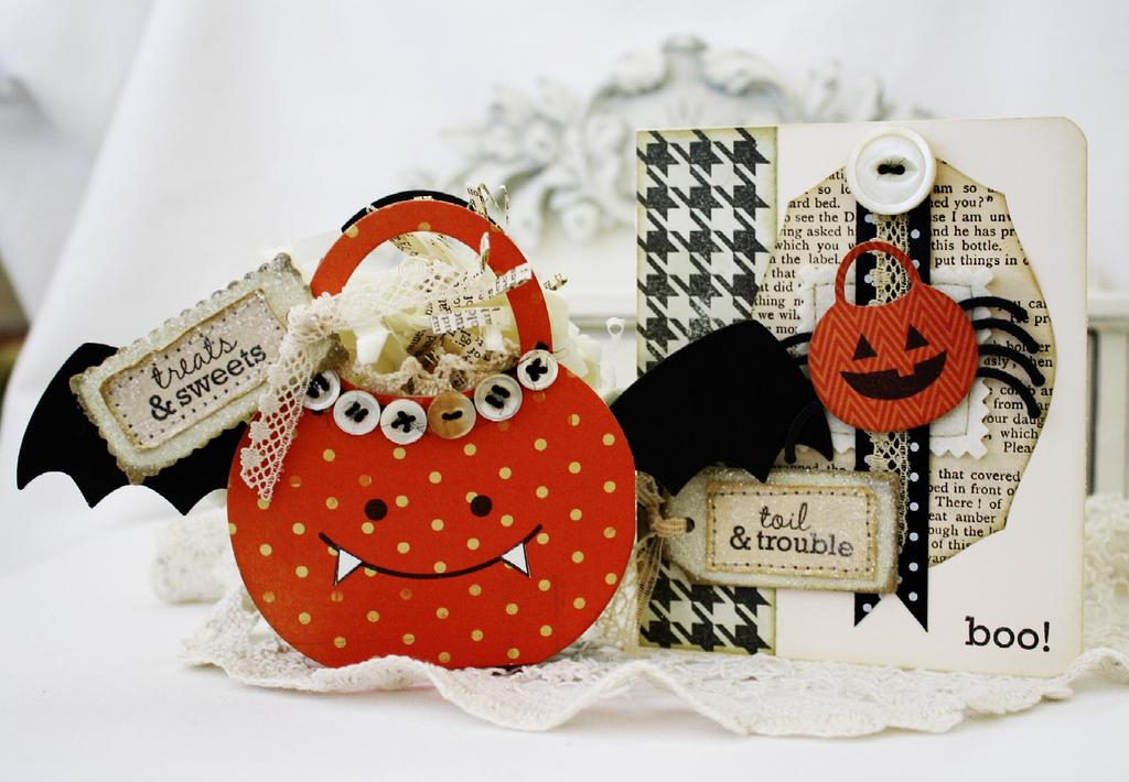 Papertrey Ink Supplies Used:<br />
Stamps:<br />
Background Basics:  Houndstooth, Halloween...