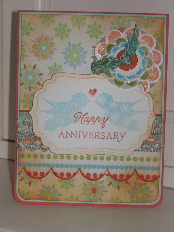 Two love birds Anniversary Card