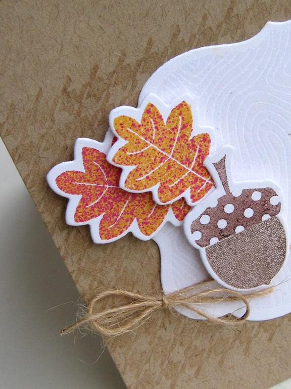 To create the mulit-colored look on the leaves, I inked the leaves in Summer Sunrise, then...