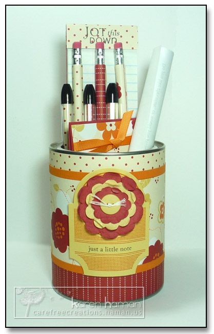 A &quot;welcome back to school&quot; gift for this years&#039; teacher.  Includes decorated pens...