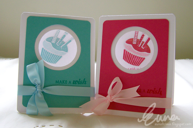 STAMPS: PTI Cupcake Collection &amp; Big Birthday Wishes<br />
INK: SU! Melon Mambo &amp; Baja...