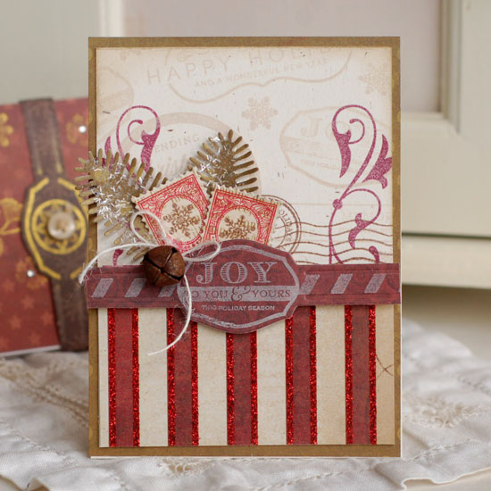 Stamps:  Holiday Photo Finishers, Postmarks<br />
Ink:  Scarlet Jewel, Pure Poppy, Dark...