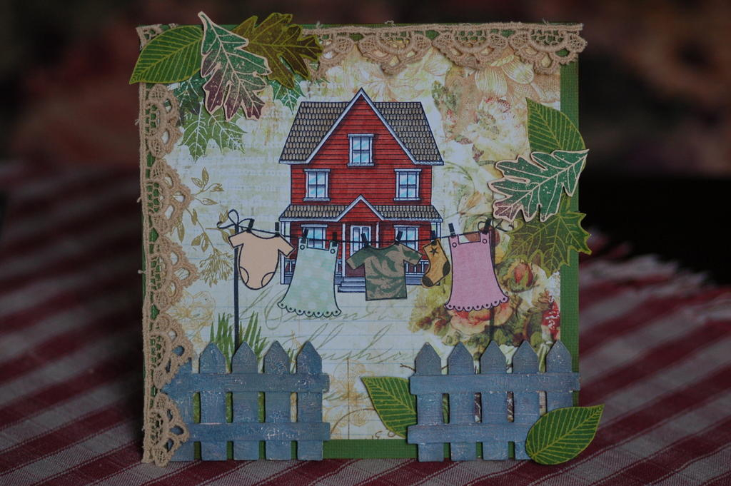 Leaf prints, Hanging Out, Boards and Beams, Picket fence die