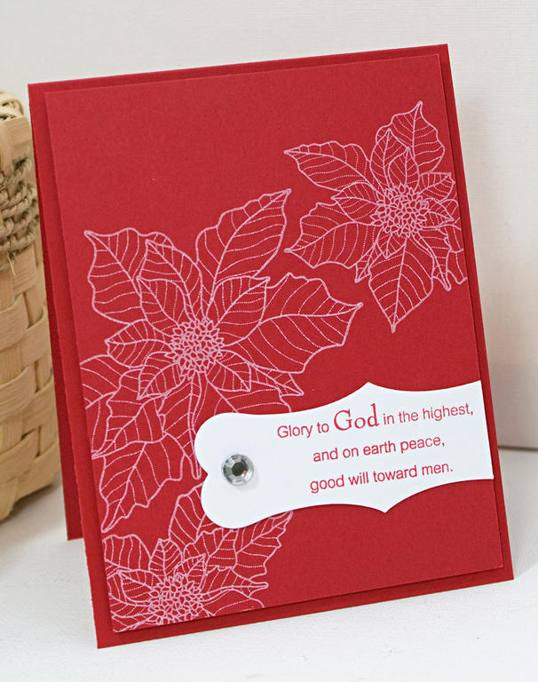 * Stamps-  Christmas Blessings, Year of Flowers: Poinsettia<br />
    * Ink-  Pure Poppy, Fresh...