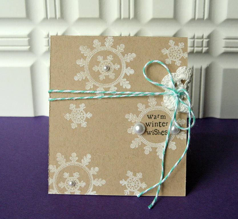 Stamps: Tag-its #8<br />
Ink: Fresh Snow, True Black<br />
Paper: kraft cardstock by PTI<br />...