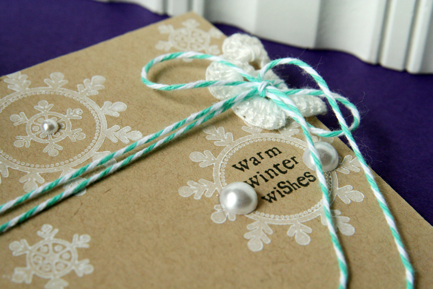 Stamps: Tag-its #8<br />
Ink: Fresh Snow, True Black<br />
Paper: kraft cardstock by PTI<br />...