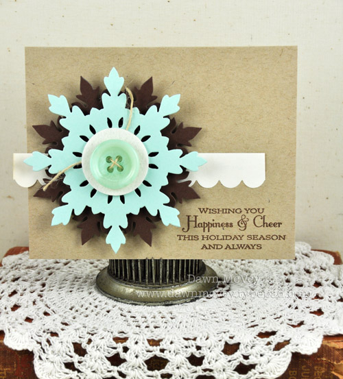 Paper: kraft, dark chocolate, aqua mist, vintage book print<br />
Stamps: Holiday Lights<br />...