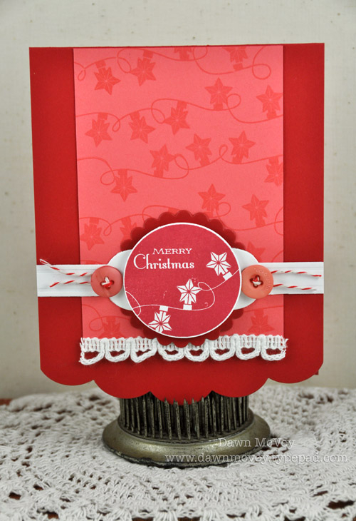 Paper: stamper's select white, berry sorbet, pure poppy<br />
Stamps: Holiday Lights<br />...