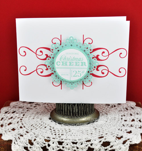 Paper: stamper's select white, aqua mist<br />
Stamps: Holiday Photo Finishers<br />
Ink:...
