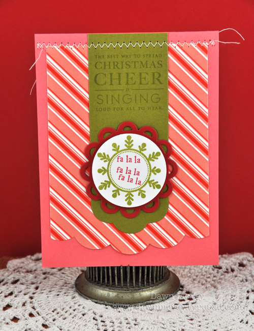 Paper: stamper's select white, berry sorbet, pure poppy, ripe avocado, Candy Cane Prints<br...