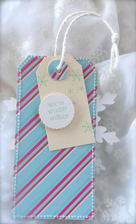 Stamps:Tag-its #8, Winter Cheer<br />
Ink:Aqua Mist<br />
Paper:manila tag (my Etsy shop),...
