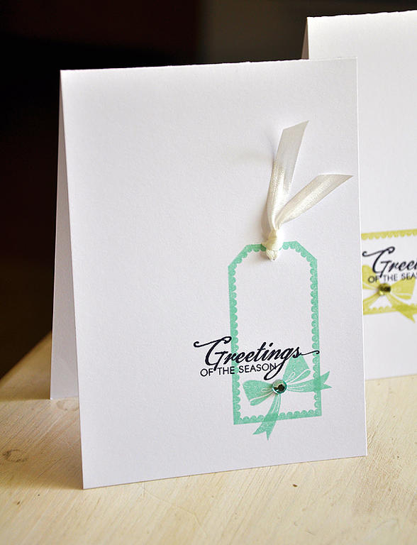 Stamps: Fillable Frames Additions 2 and Bells &amp; Boughs<br />
Ink: Spring Moss, Aqua Mist,...