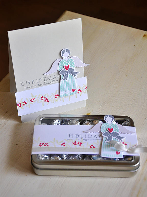 Christmas Lives in the Heart Card:<br />
<br />
Stamps: Love Lives Here: Holiday and Bells...