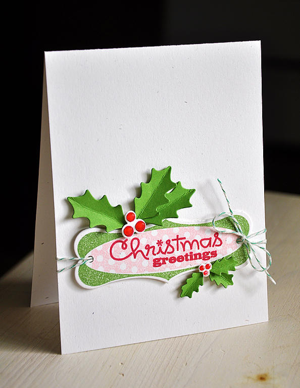 Stamps:  Christmas Labels &amp; Holly Jolly<br />
Ink:  New Leaf, Sweet Blush &amp; Pure...