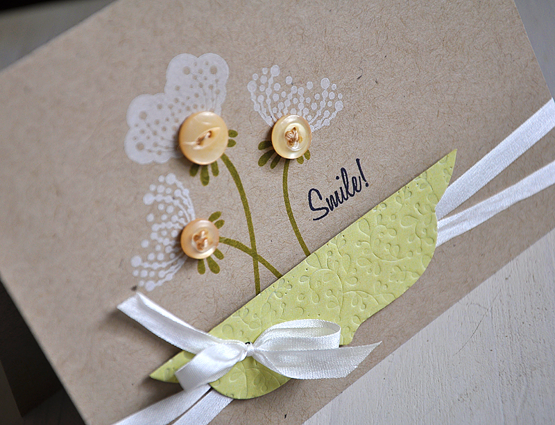 Stamps:  Flower Fusion #8 &amp; Daydreamer<br />
Ink:  Fresh Snow, Ripe Avocado &amp; True...