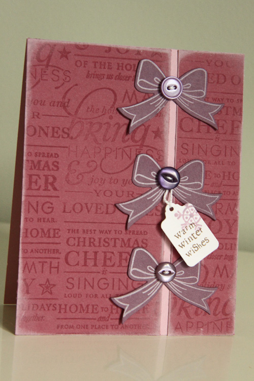 Stamps: Stylish Sentiments: Holiday, Bells &amp; Boughs, Tag-its #8<br />
Cardstock: Autumn...