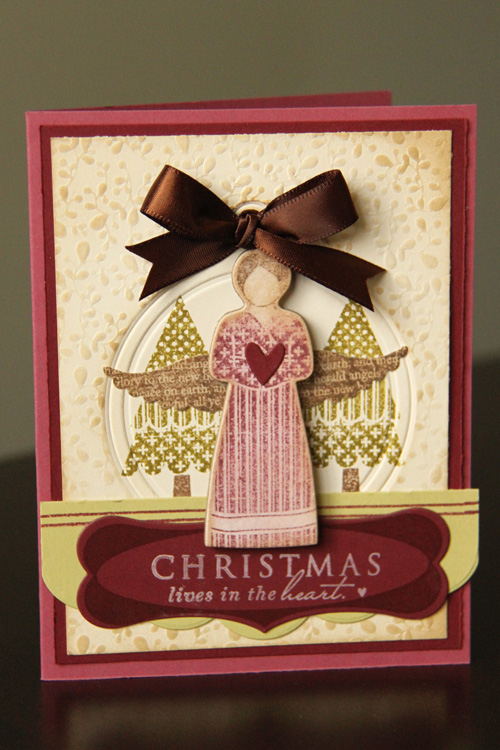 Card<br />
<br />
Stamps: Loves Lives Here, Christmas Label, Faux Ribbon<br />
Vineyard...