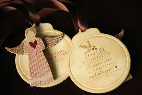 Stamps: Love Lives Here: Holiday, Faux Ribbon, Library Ledger: Year Additions<br />
Vintage...