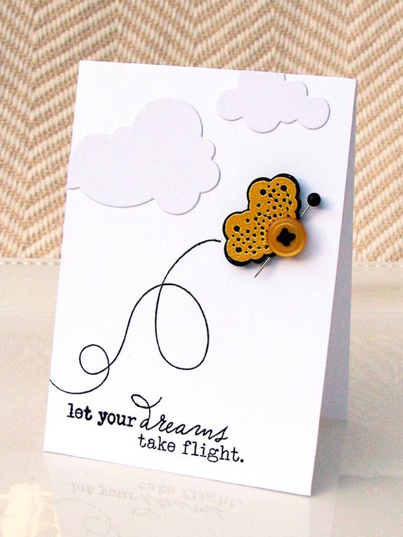 {Take Flight} card<br />
Stamps - Flower Fusion #8, Happy Trails<br />
Cardstock - White, True...