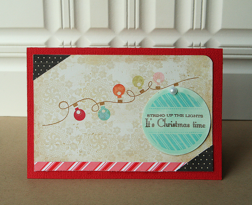 Stamps:  Holiday Lights, Candy Cane Christmas<br />
Ink: Pure Poppy, Hawaiian Shores, Orange...