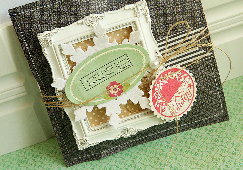 Stamps: 2011 Holiday Tags<br />
Ink: True Black, Pure Poppy<br />
Paper: Crate Paper (black),...