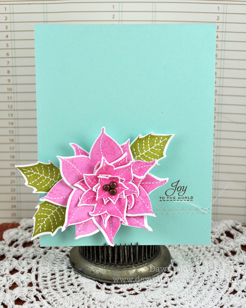 Paper: stamper's select white, aqua mist<br />
Stamps: Christmas Poinsettia<br />
Ink:...