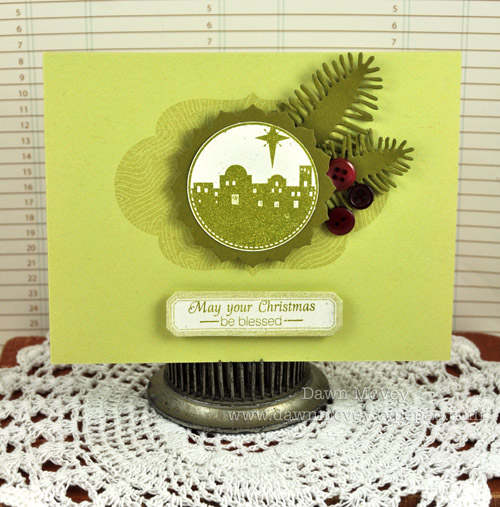 Paper: rustic cream, spring moss, ripe avocado<br />
Stamps: Star of Wonder, Modern Wood Mats,...