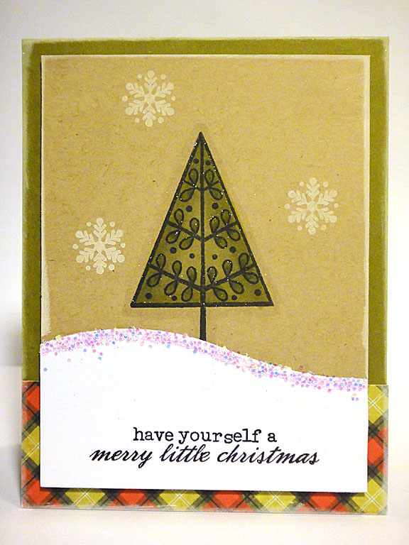 stamps: Winterberry<br />
<br />
ink: True Black, Fresh Snow<br />
<br />
cardstock: kraft,...