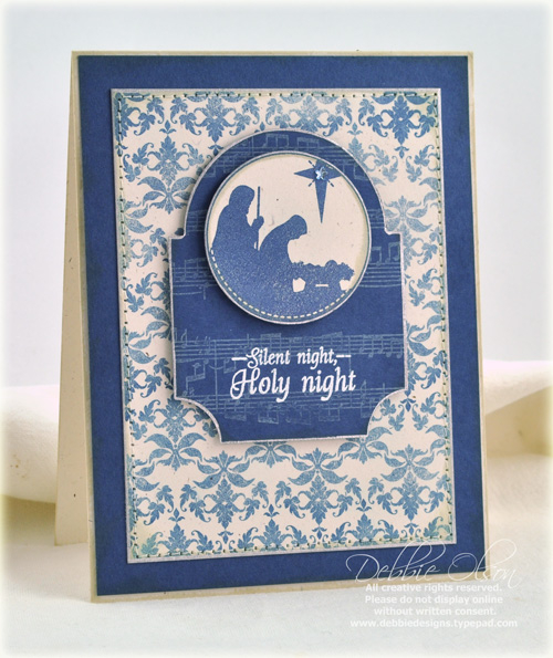 Stamps: Star of Wonder, Background Basics: Sheet Music, Damask Designs<br />
Cardstock:...