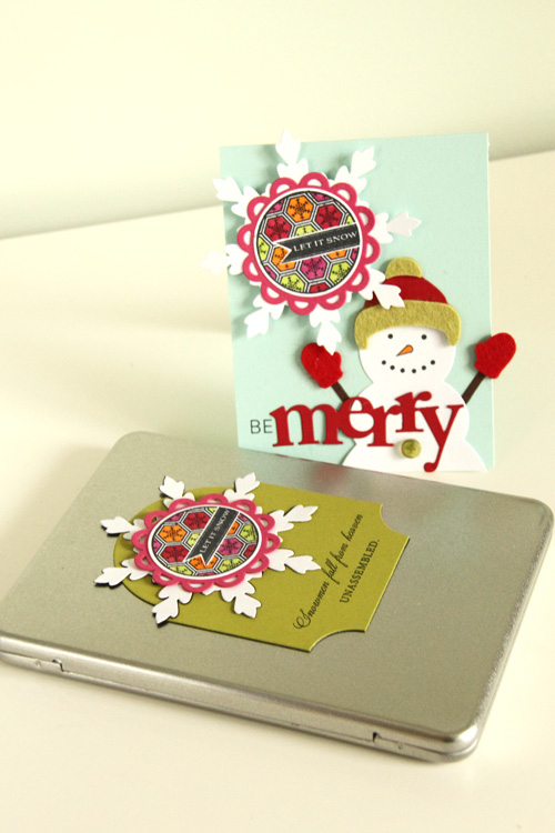 Magnetic Build a Snowman Project<br />
<br />
Stamps: 2011 Holiday Tags, Wonderful Words:...