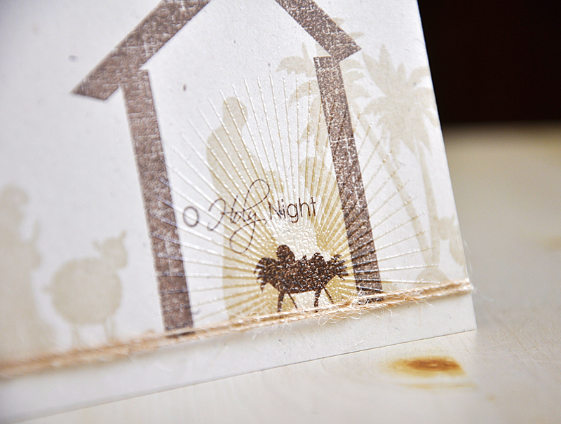 Stamps:  Nativity Silhouettes &amp; Additions<br />
Ink: Vintage Touch Chia &amp; Dark...