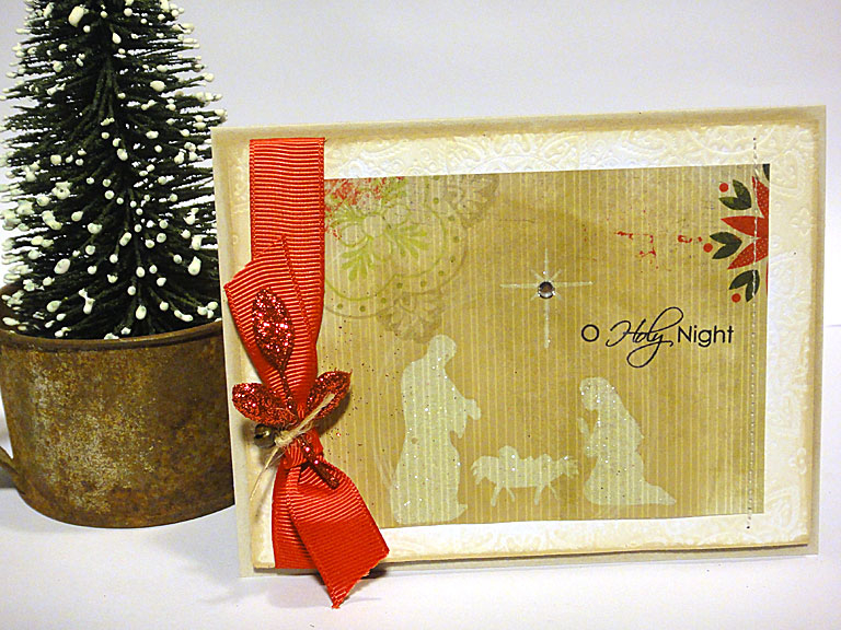 stamps: Nativity Silhouettes, Borders &amp; Corners: Circle<br />
<br />
ink: True Black, Tea...