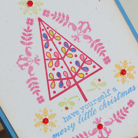 Stamps:  Winterberry, Modern Wood Mats<br />
Ink:  Pure Poppy, Hibiscus, Spring Moss, Summer...