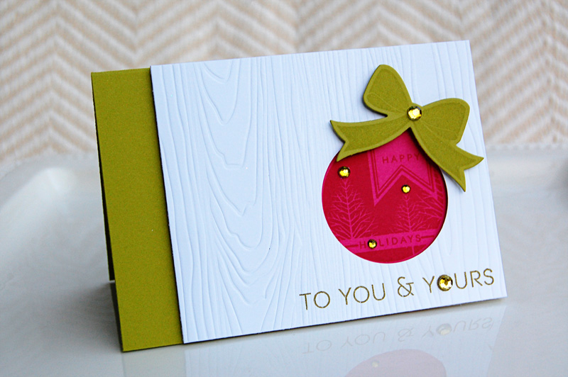 Stamps - 2011 Holiday Tags, Bells &amp; Boughs<br />
Cardstock - White, Simply Chartreuse,...