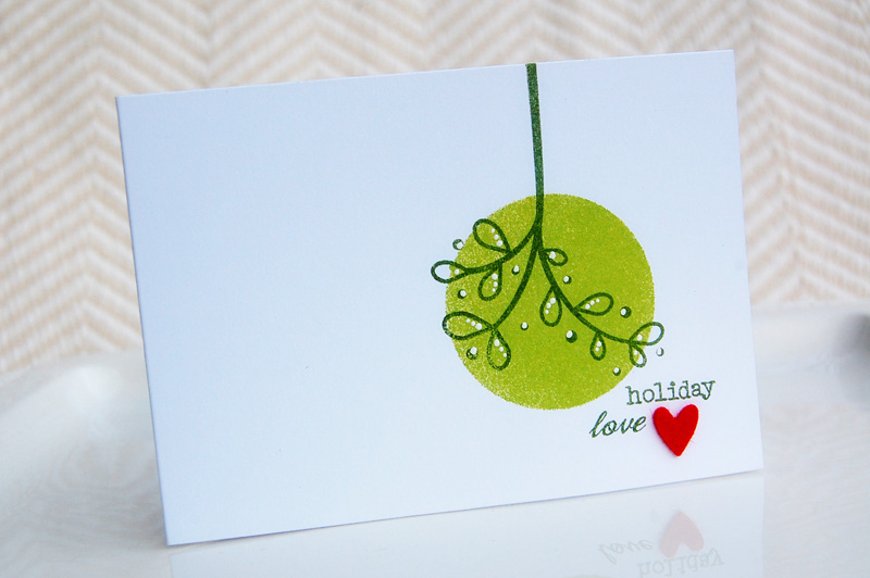 {Holiday Love} card<br />
Stamps - Winterberry<br />
Cardstock - White<br />
Ink - New Leaf;...