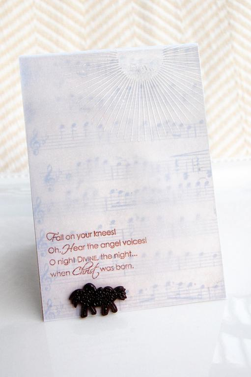 {O Night Divine} card<br />
Stamps - Nativity Silhouettes<br />
Ink - Dark Chocolate,...