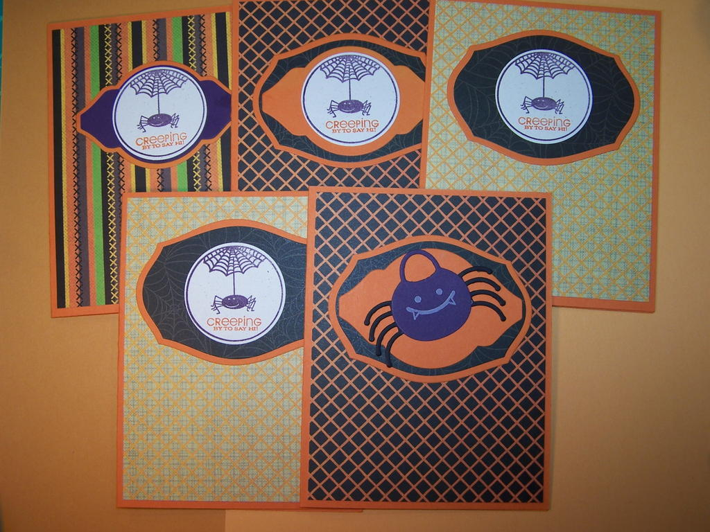 A few more simple Halloween cards