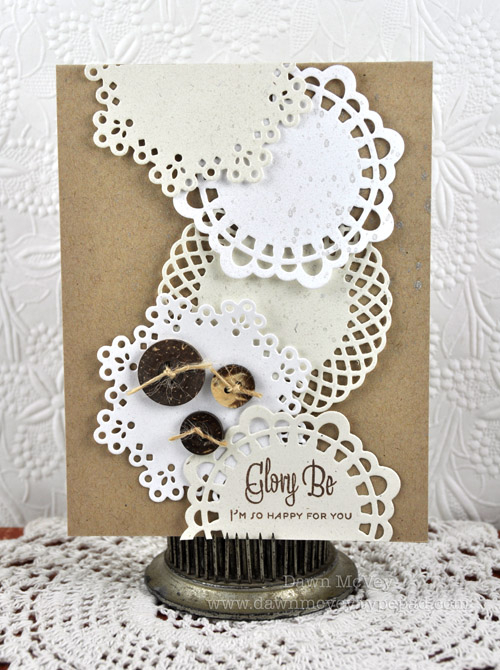 Paper: kraft, rustic cream, stamper's select white<br />
Stamps: Glory Be<br />
Ink: dark...