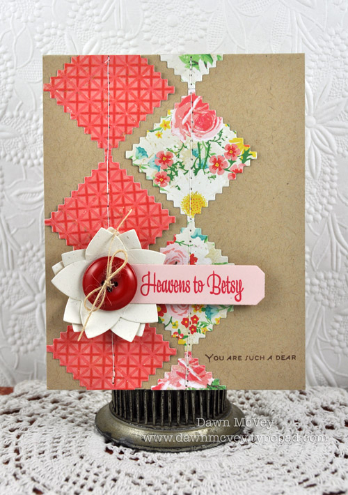 Paper: kraft, rustic cream, sweet blush, Crate Paper Emma's Shoppe patterned papers<br />...