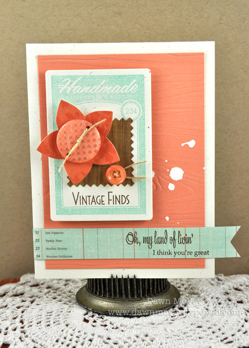 Paper: rustic cream, melon berry, Damask Designs, Crate Paper: Emma's Shoppe <br />...