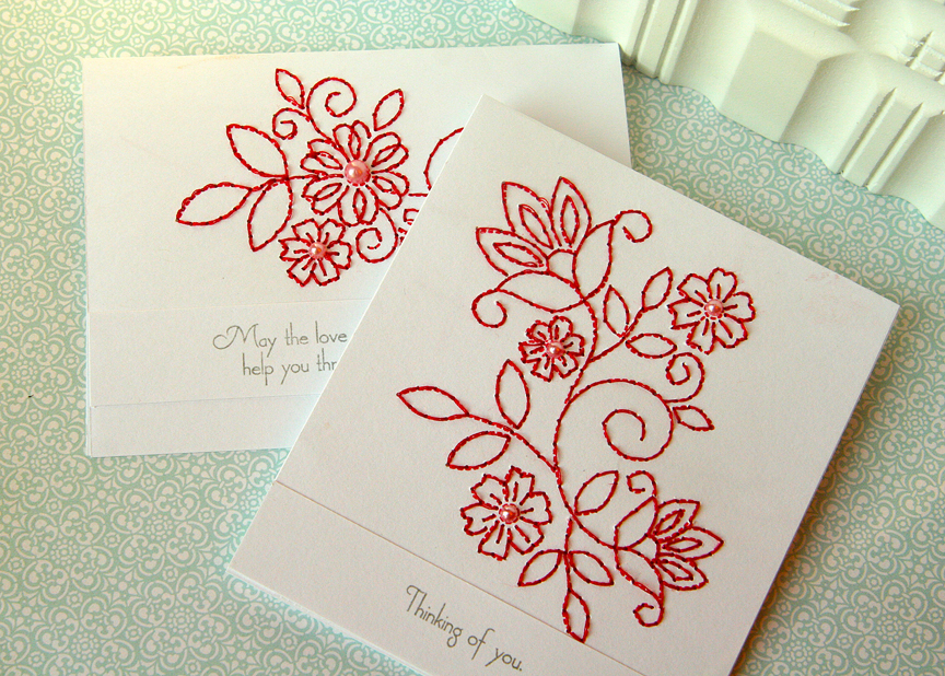 Stamps: Stitches &amp; Swirls, Willow<br />
Ink: Pure Poppy, Smokey Shadow<br />
Paper: white...
