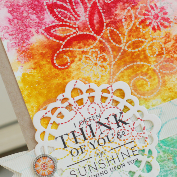 Stamps:  Stitches &amp; Swirls, Half &amp; Half<br />
Ink:  Pure Poppy, Summer Sunrise,...