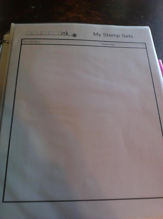 MY STAMP SETS - I'LL STAMP THE IMAGES FROM EACH SET INTO THE PAGE SPACE SO I KNOW WHAT...