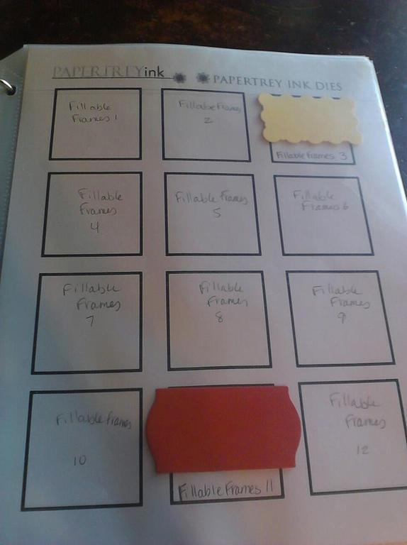 PTI DIES - THESE PAGES ARE WHERE I WILL ADD DIE CUT SAMPLES AS I GET THEM FROM OTHER PTI...