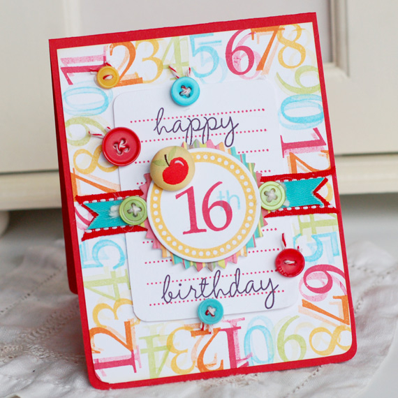 Stamps:  By the Numbers, Top Ten<br />
Ink:  Pure Poppy, Orange Zest, Summer Sunrise, Hawaiian...