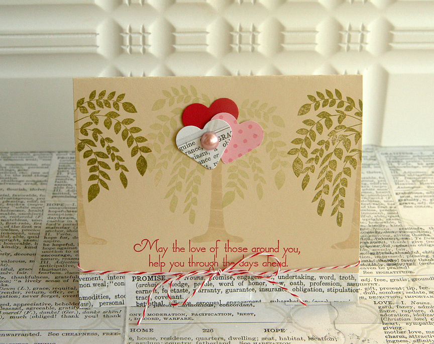 Stamps: Willow<br />
Ink: Spring Moss, Ripe Avocado, Pure Poppy<br />
Paper: Pure Poppy and...